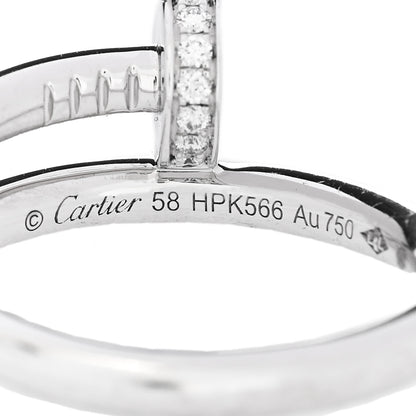 Cartier 18K White Gold Diamond Juste Un Clou Ring 58 8.25 4 of 6