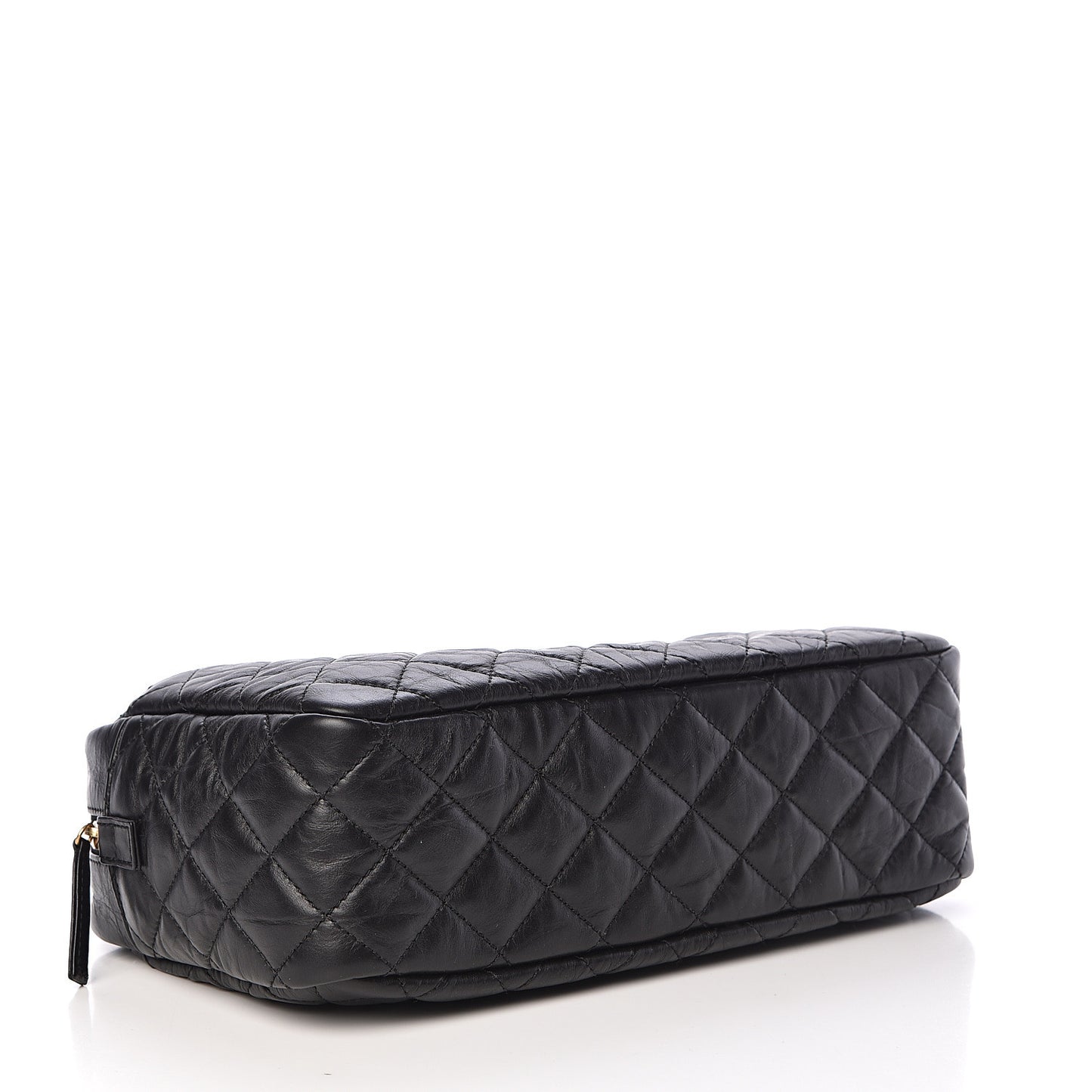 Aged Calfskin Quilted Medium Reissue Camera Case Black