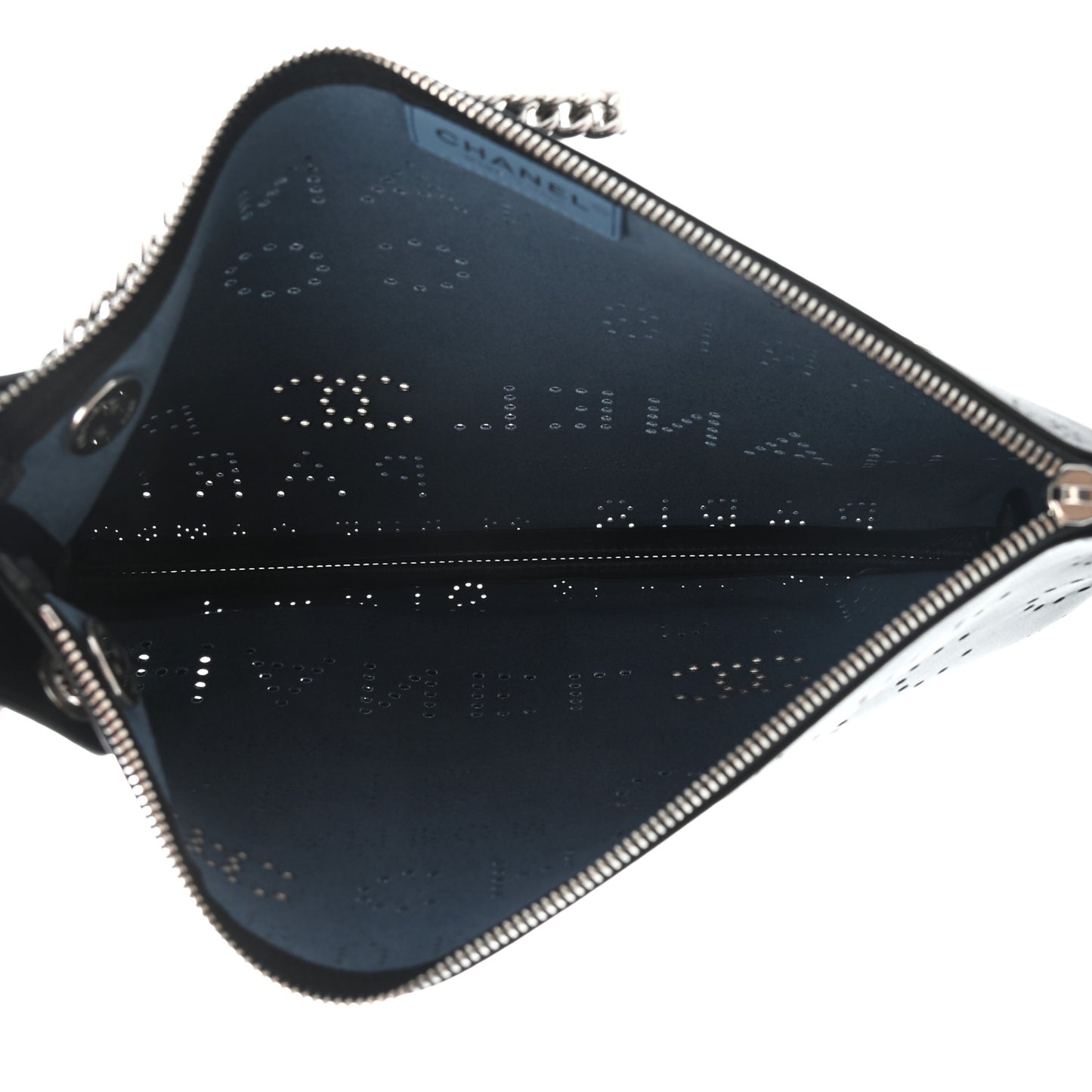 Calfskin Eyelets Clutch Black