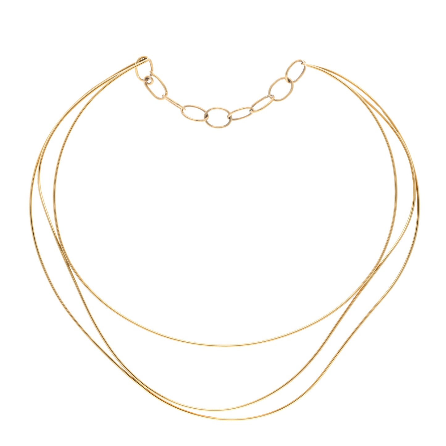 18K Yellow Gold Elsa Peretti Wave Necklace