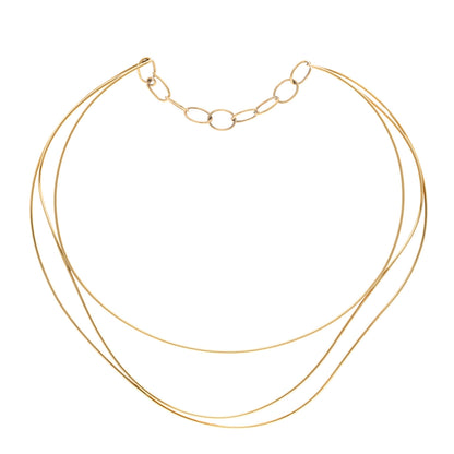 Tiffany 18K Yellow Gold Elsa Peretti Wave Necklace 1 of 4