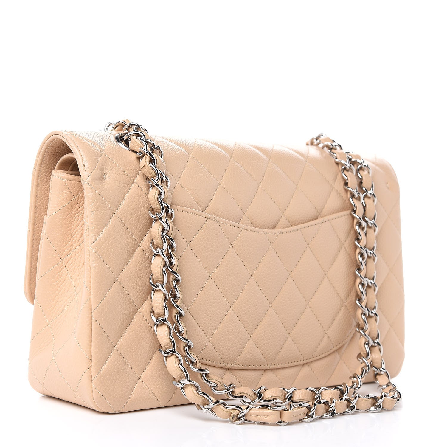 Chanel Caviar Quilted Medium Double Flap Beige Clair 3 of 10