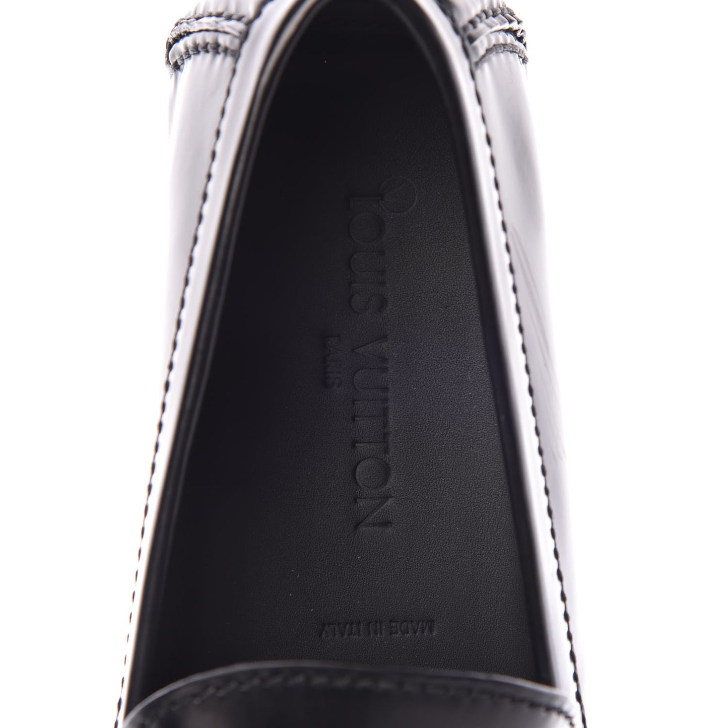Calfskin Racetrack Moccasin Loafers 10.5 Black