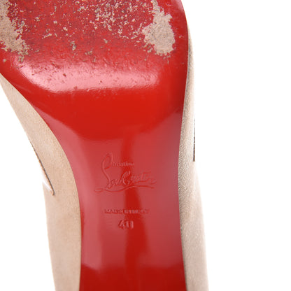 Christian Louboutin Veau Velours Patent Bow Me Dear 100 Pumps 40 Doudou 8 of 10