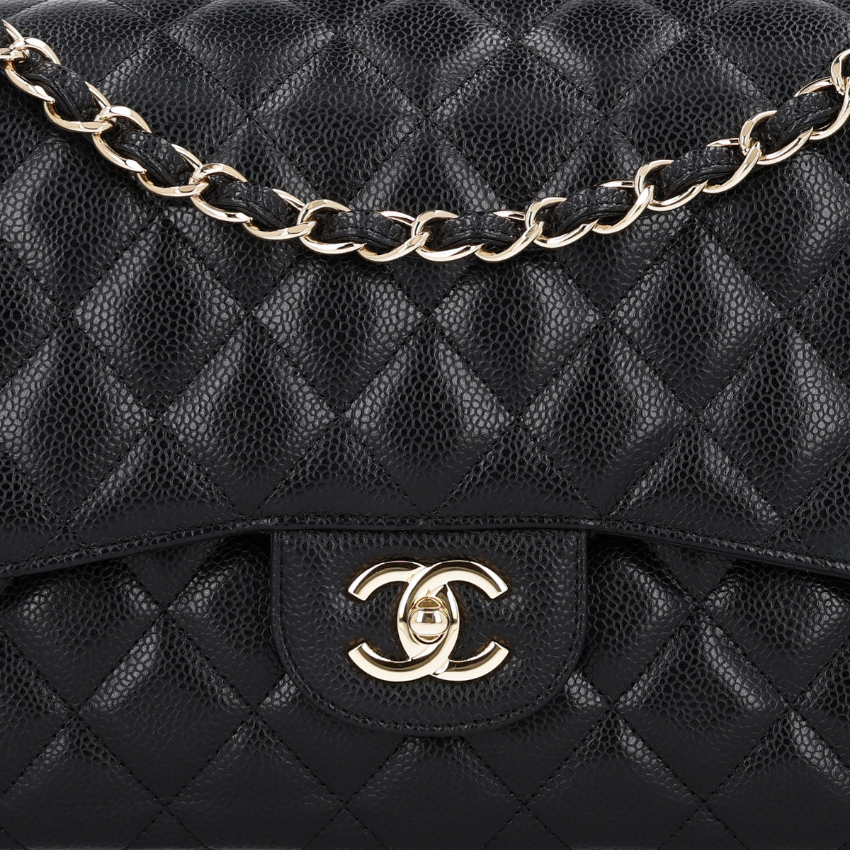 Chanel Caviar Quilted Jumbo Double Flap Black 11 of 14
