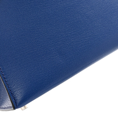 Hermes Chevre Chamkila Mini Kelly Sellier 20 Bleu Electrique 12 of 14