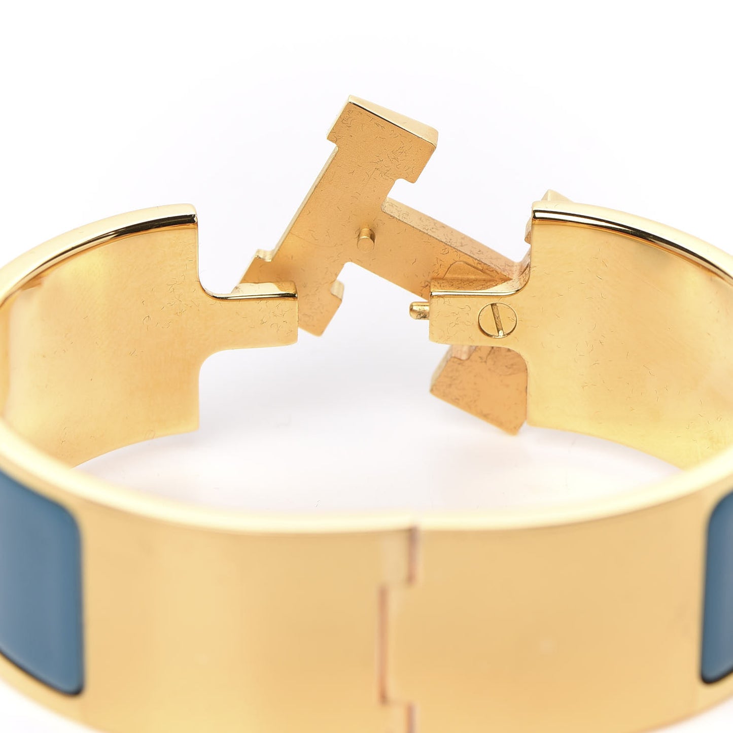 Enamel Wide Clic Clac H Bracelet PM Bleu Indien