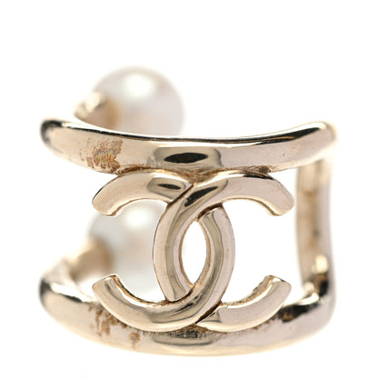 Chanel Pearl CC Single Ear Cuff Gold 1 of 4