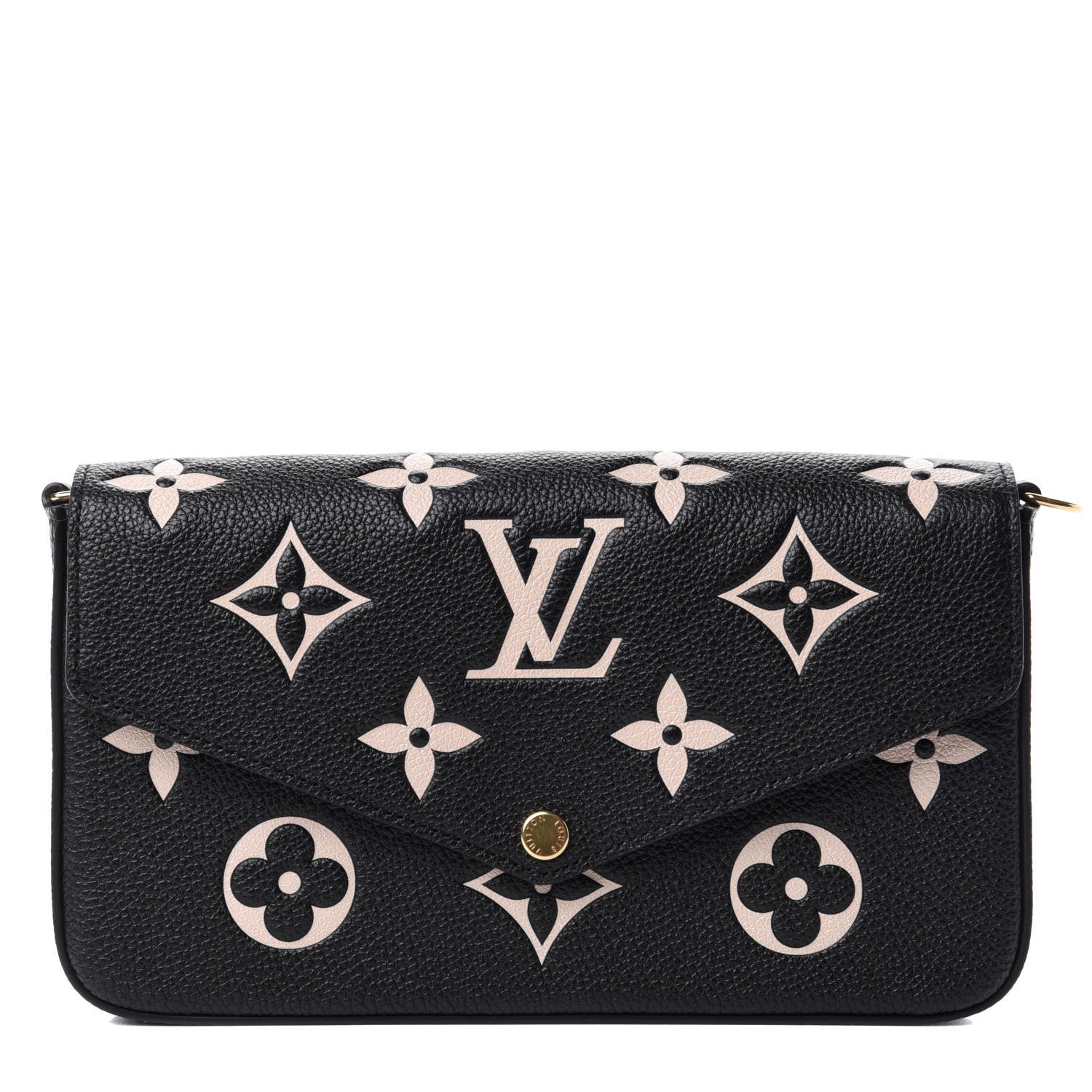 Louis Vuitton Empreinte Monogram Giant Felicie Pochette Black Beige 1 of 7