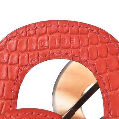 Hermes Buffalo Horn Alligator Isidore Necklace Rouge H 5 of 7