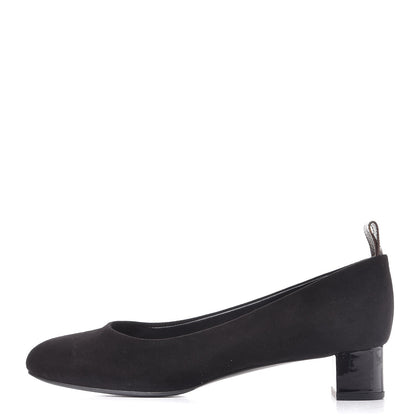 Louis Vuitton Suede Uniformes Pump 37.5 Black 1 of 9