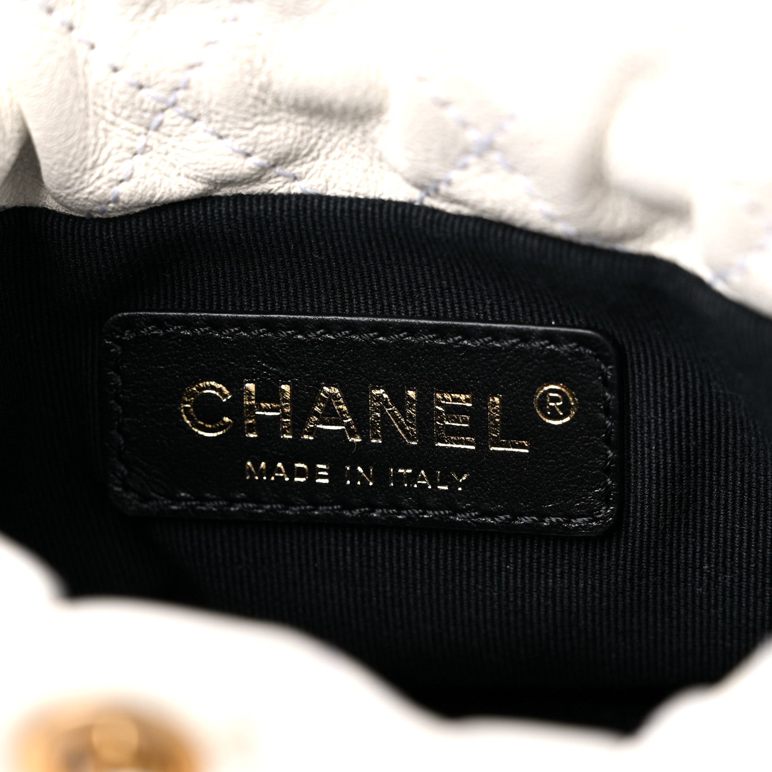 Chanel Calfskin Quilted Pearl Mini About Pearls Drawstring Bucket Bag White 6 of 9