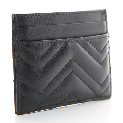 Gucci Calfskin Matelasse GG Marmont Card Holder Black 3 of 7