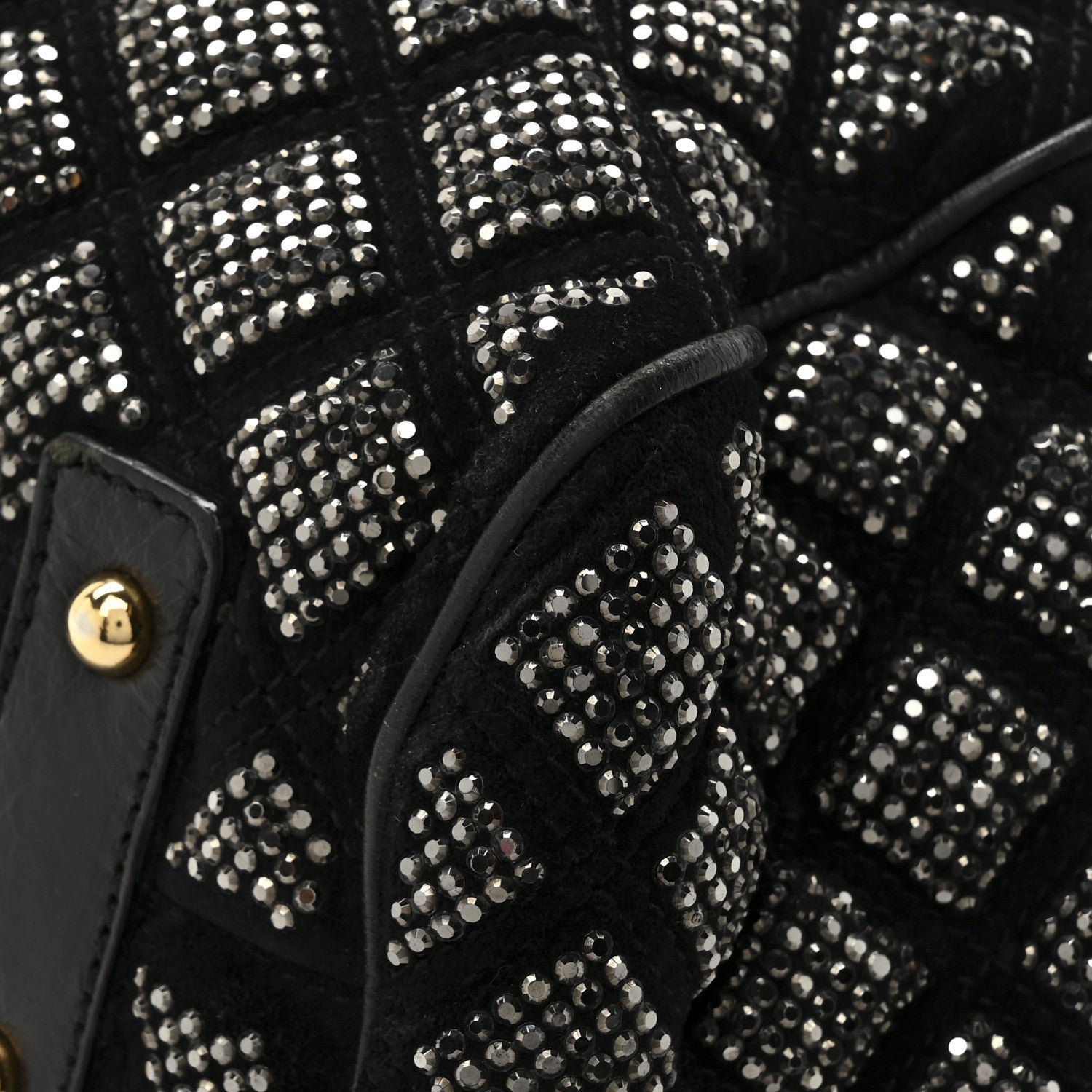 Marc Jacobs Suede Crystal Quilted Stam Black 11 of 11