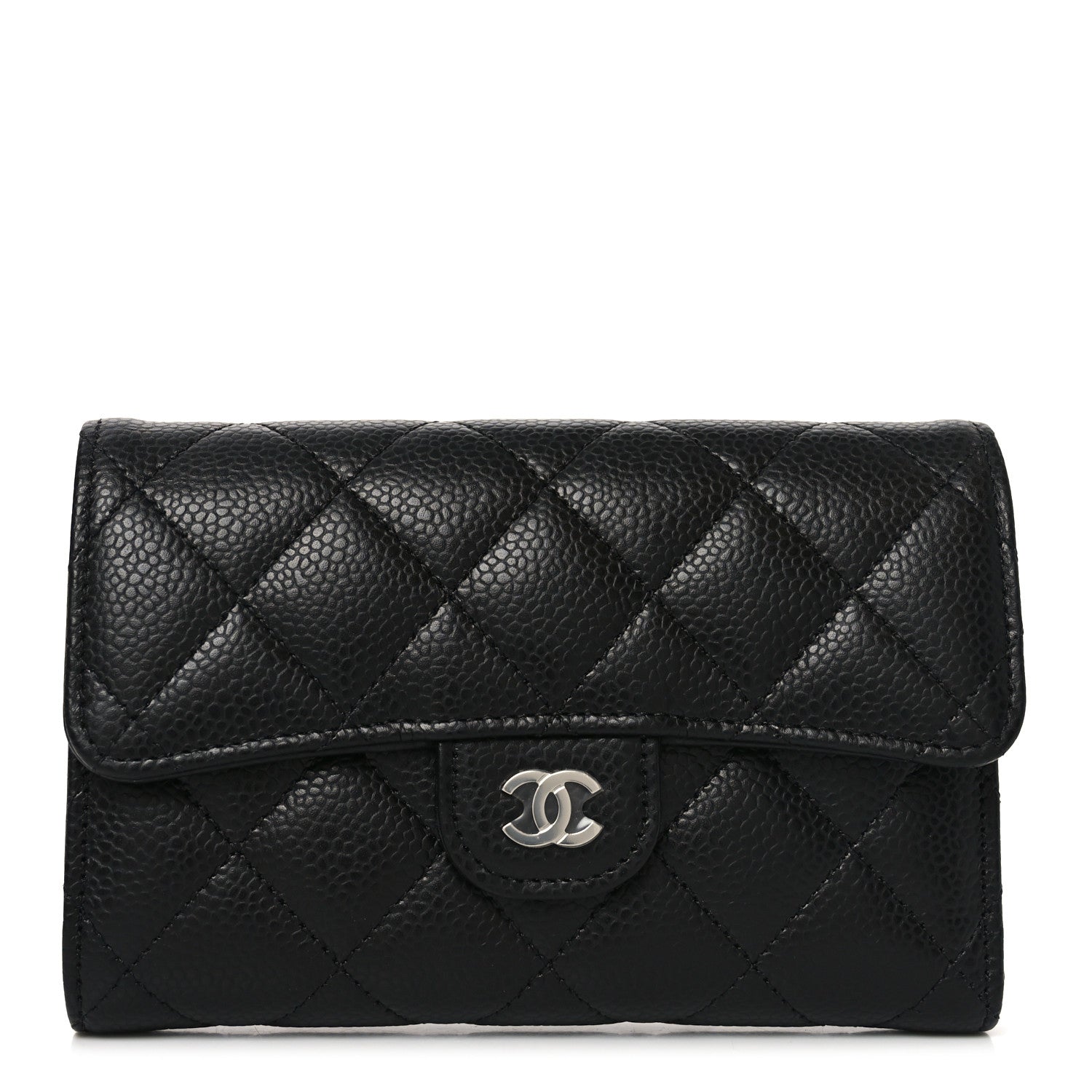 Chanel Caviar Quilted Medium Flap Wallet Black 1 of 9