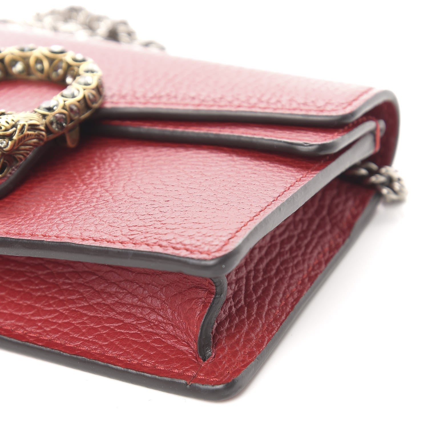 Gucci Calfskin Super Mini Dionysus Shoulder Bag Hibiscus Red 8 of 10