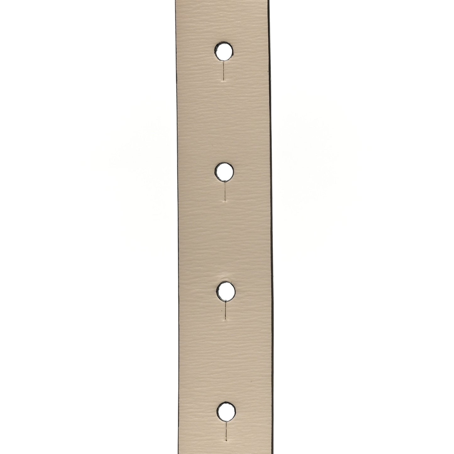 Glossy Calfskin VLogo Reversible 20mm Belt 80 32 Light Ivory Rose Cannelle
