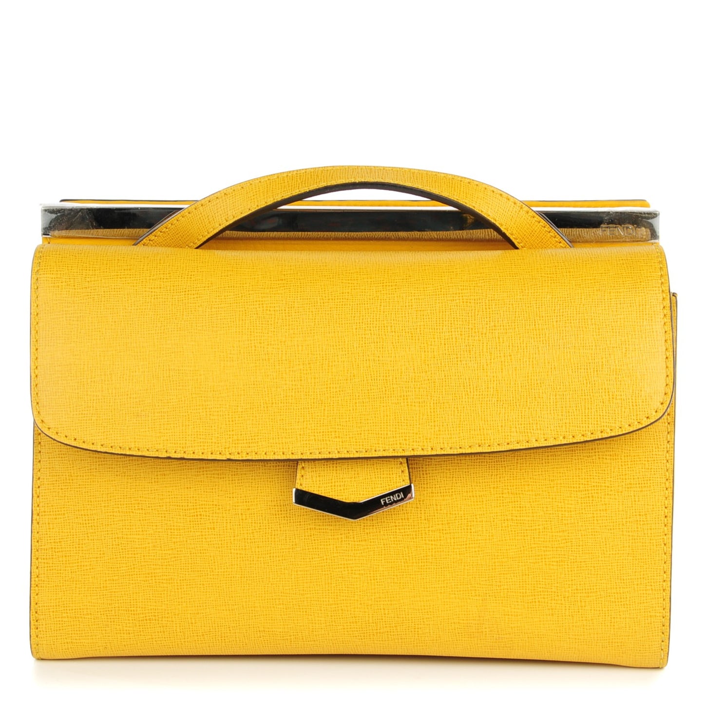 Vitello Elite Flamingo Mini Demi Jour Shoulder Bag Mustard