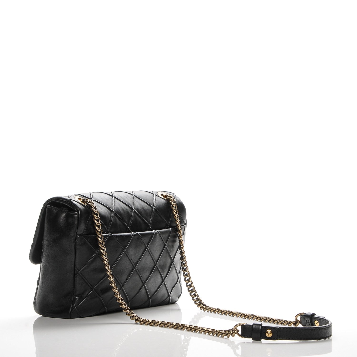 Chanel Calfskin Diamond Debossed Medium Cosmos Flap Black 3 of 7