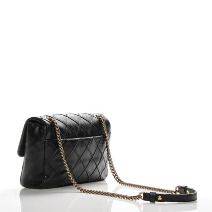 Chanel Calfskin Diamond Debossed Medium Cosmos Flap Black 3 of 7