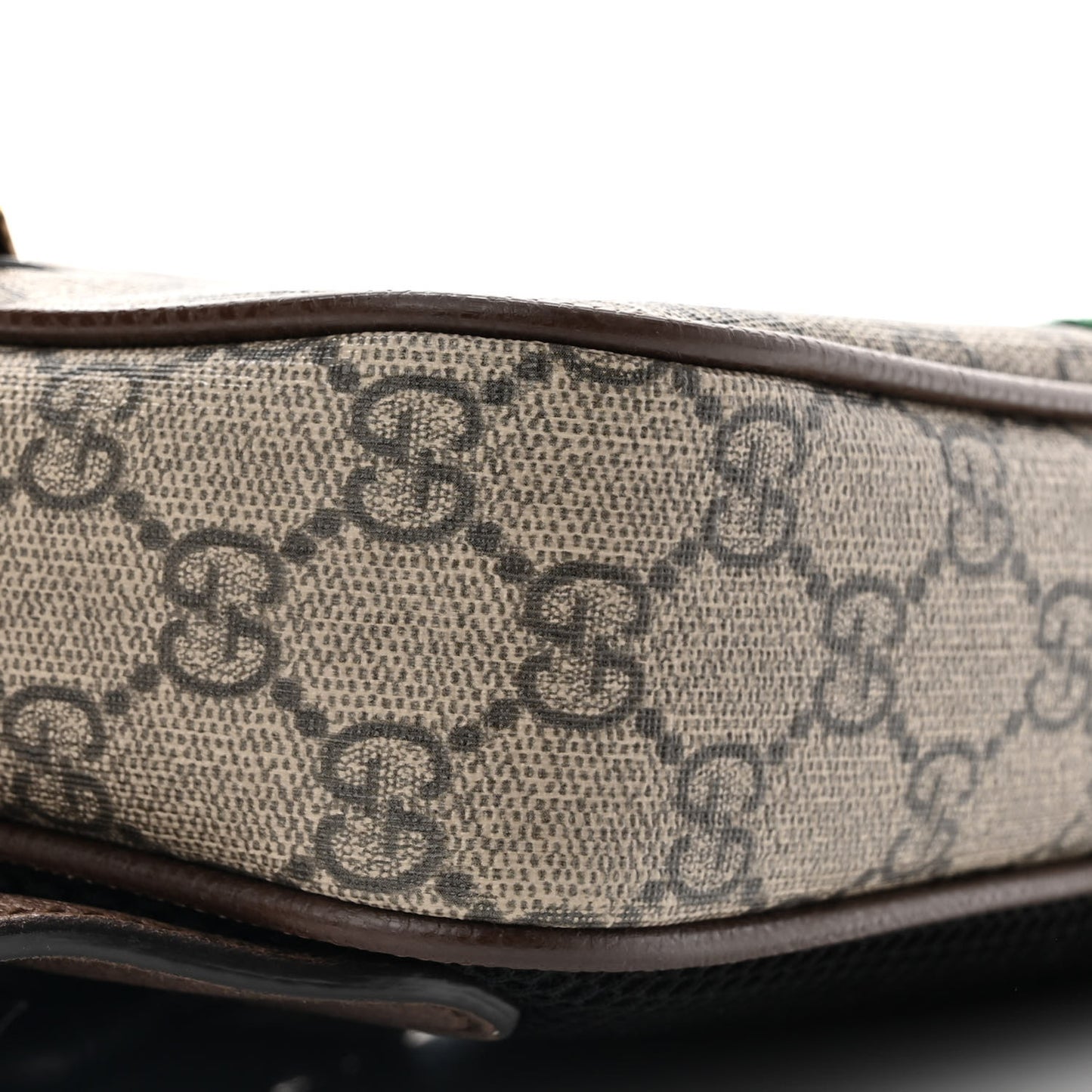 Soft GG Supreme Monogram Medium Ophidia Belt Bag Dark Brown