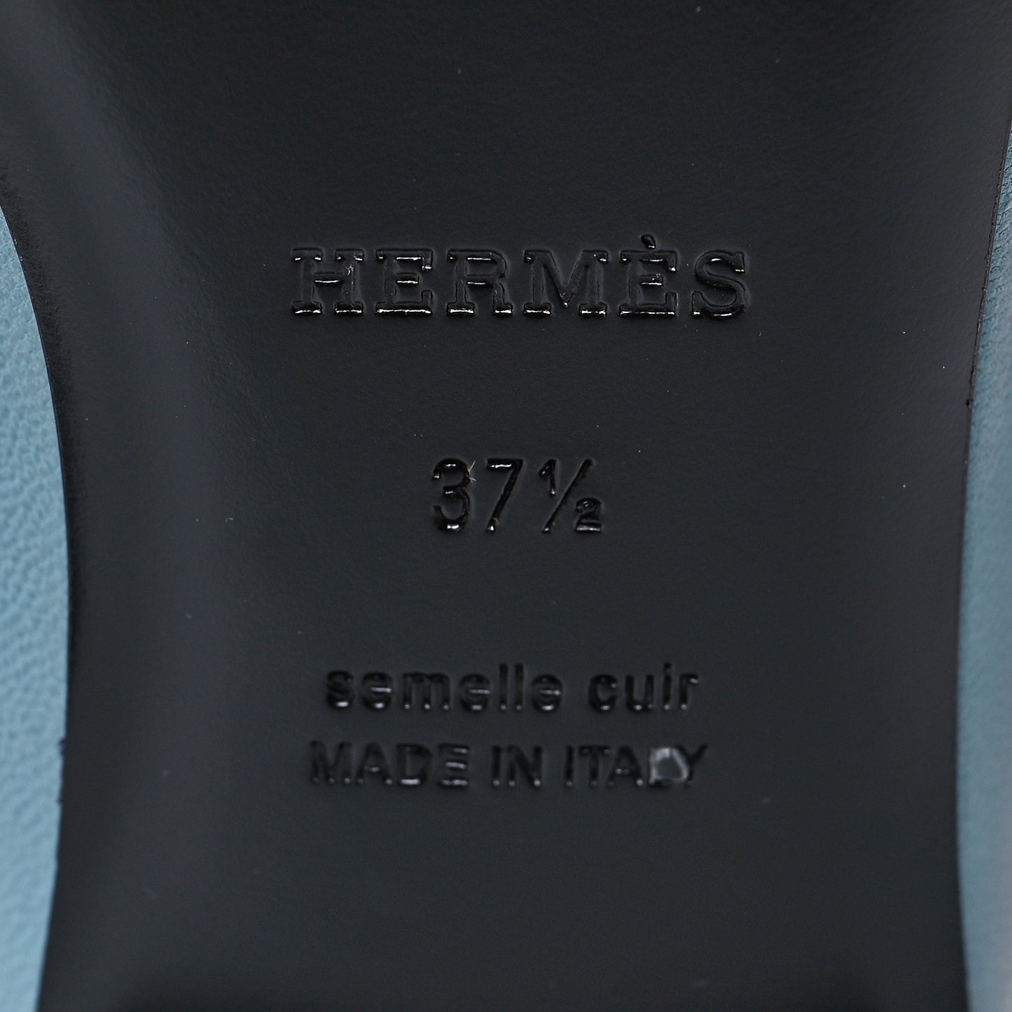 Goatskin Rivoli Mules 37.5 Bleu Dorset