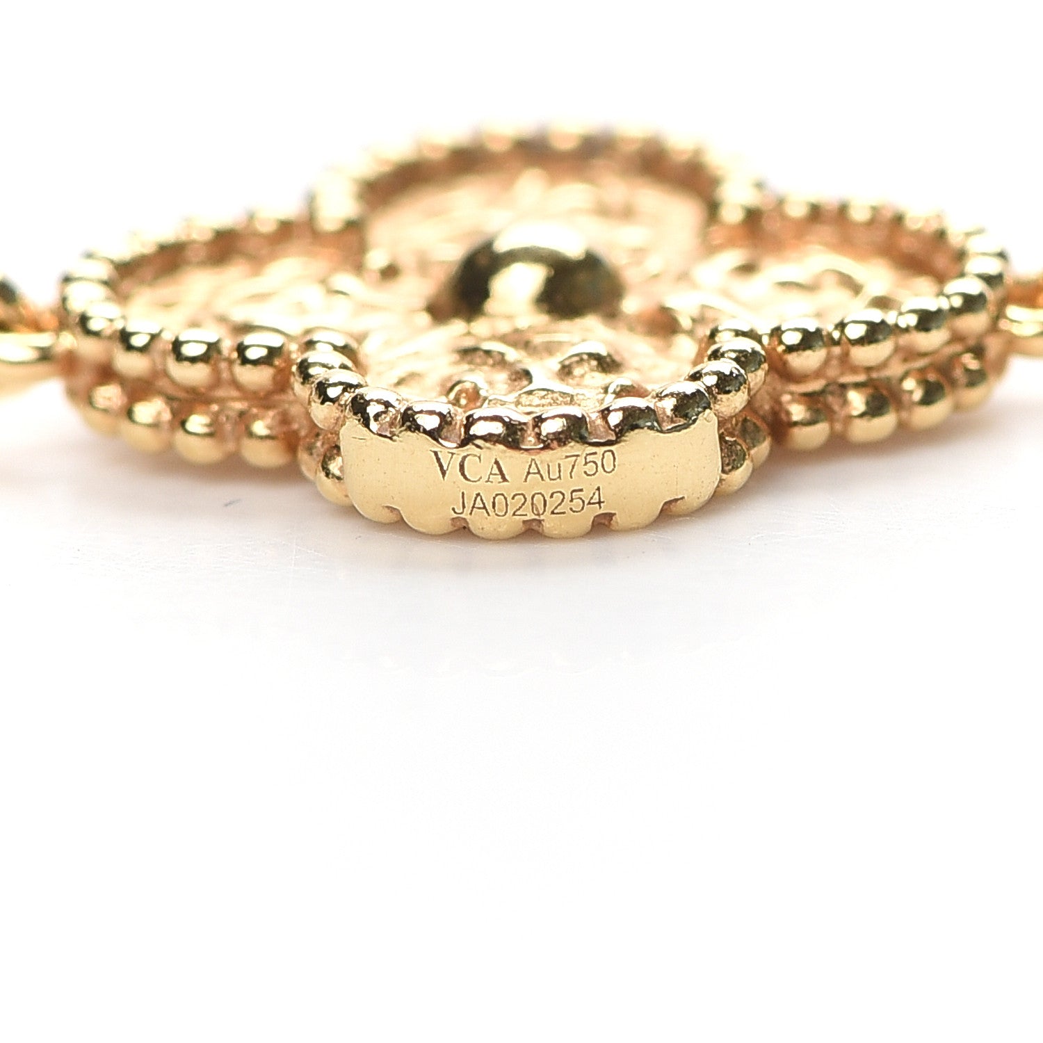Van Cleef & Arpels 18K Yellow Gold 20 Motifs Vintage Alhambra Necklace 5 of 7
