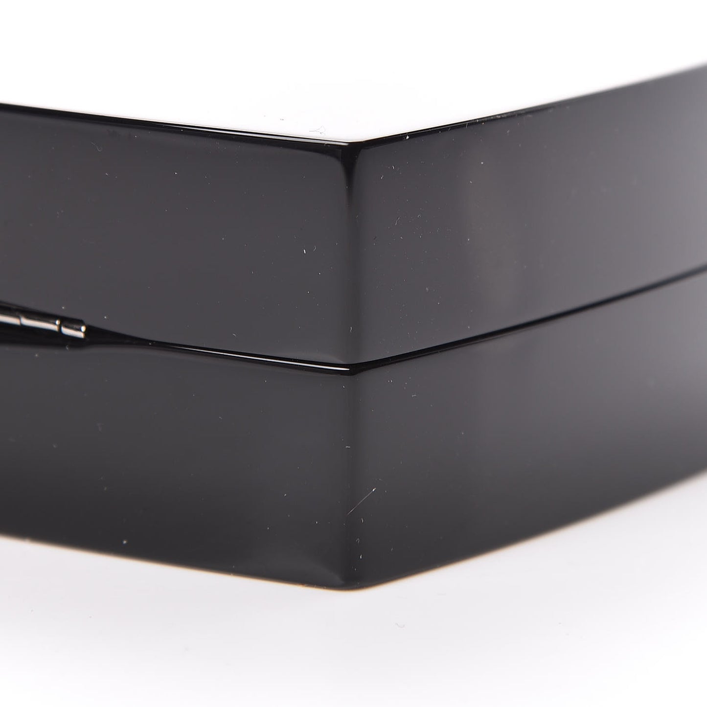 Plexiglass Compact Box Clutch Black