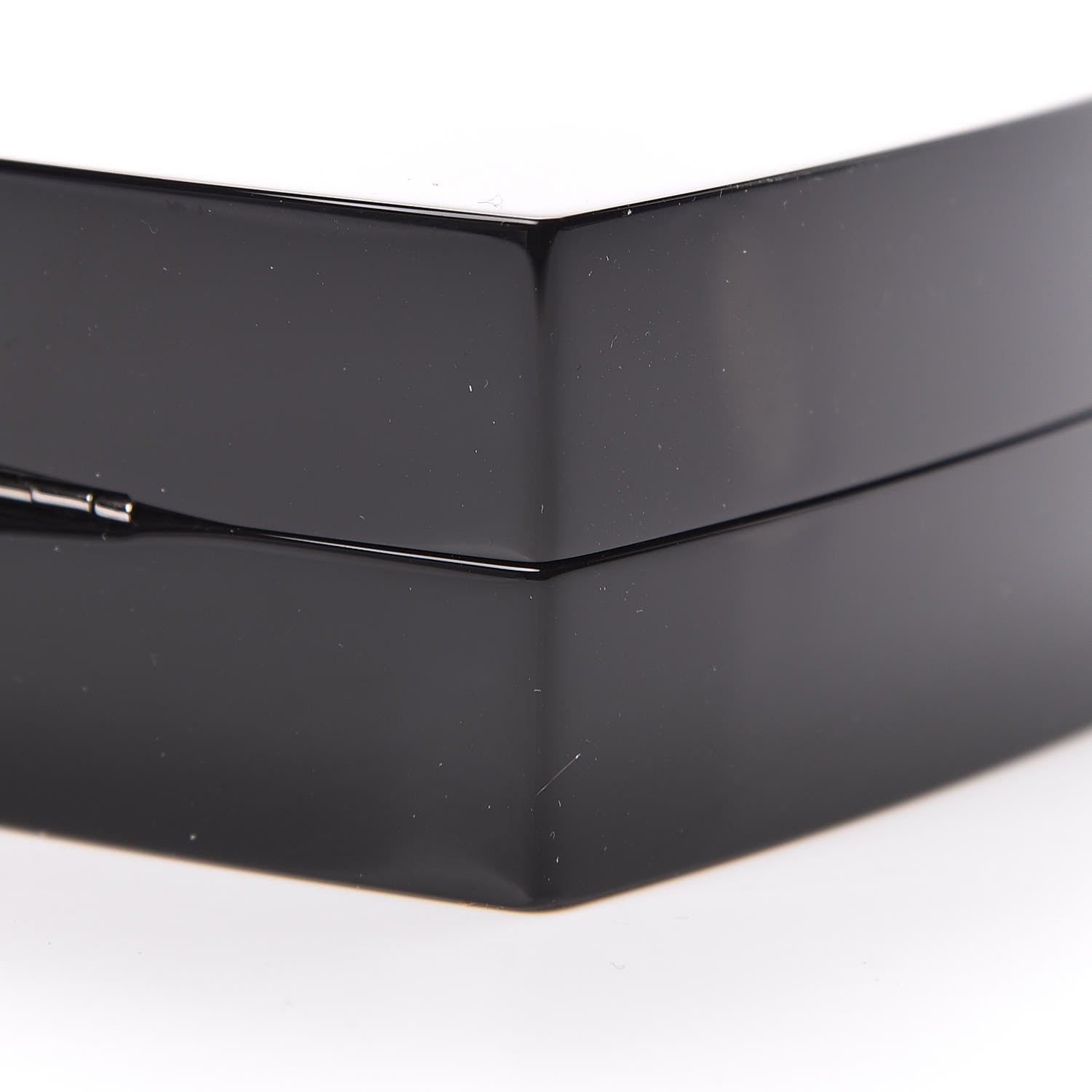 Chanel Plexiglass Compact Box Clutch Black 10 of 10