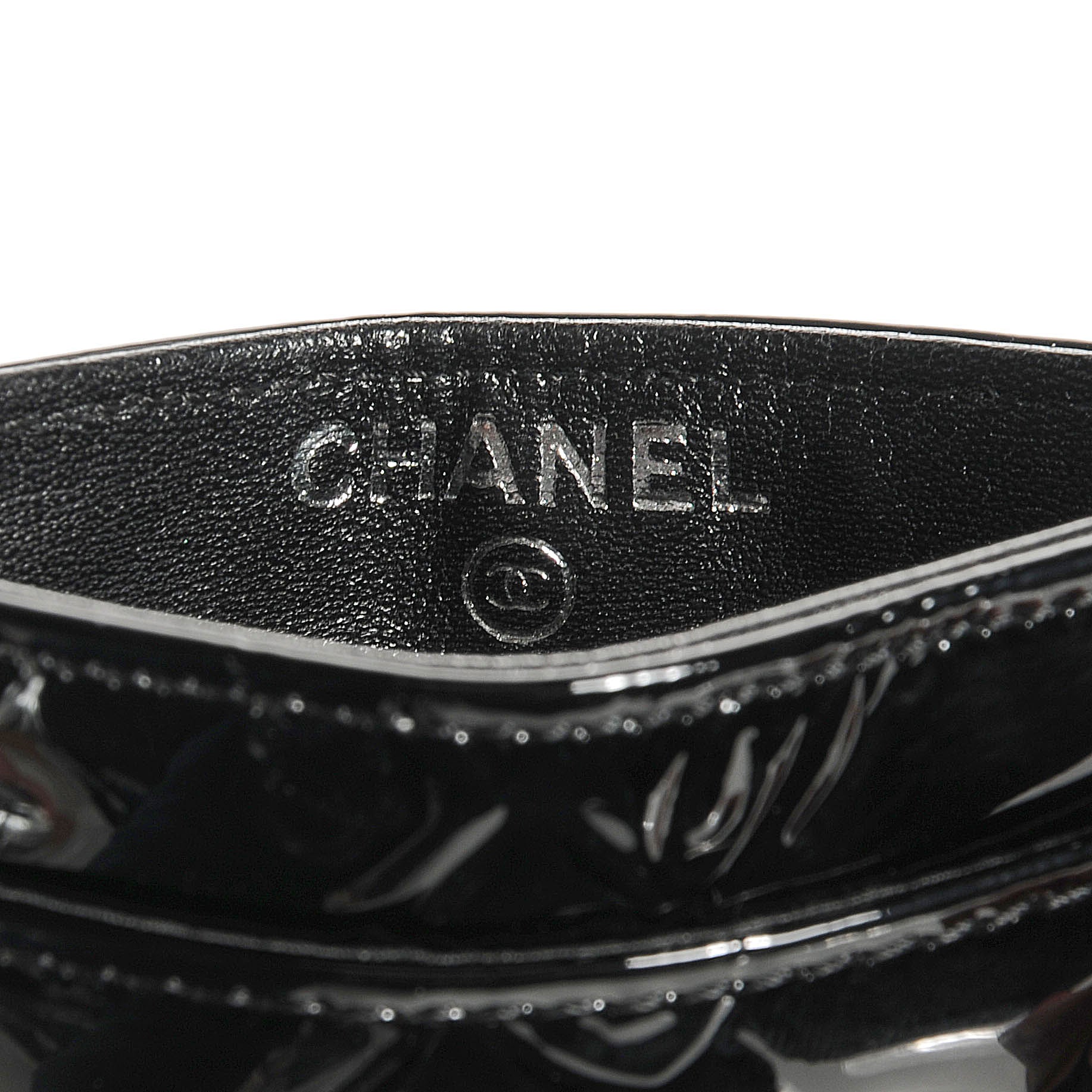 Chanel Patent Lucky Symbols Card Holder Case Black 7 of 9