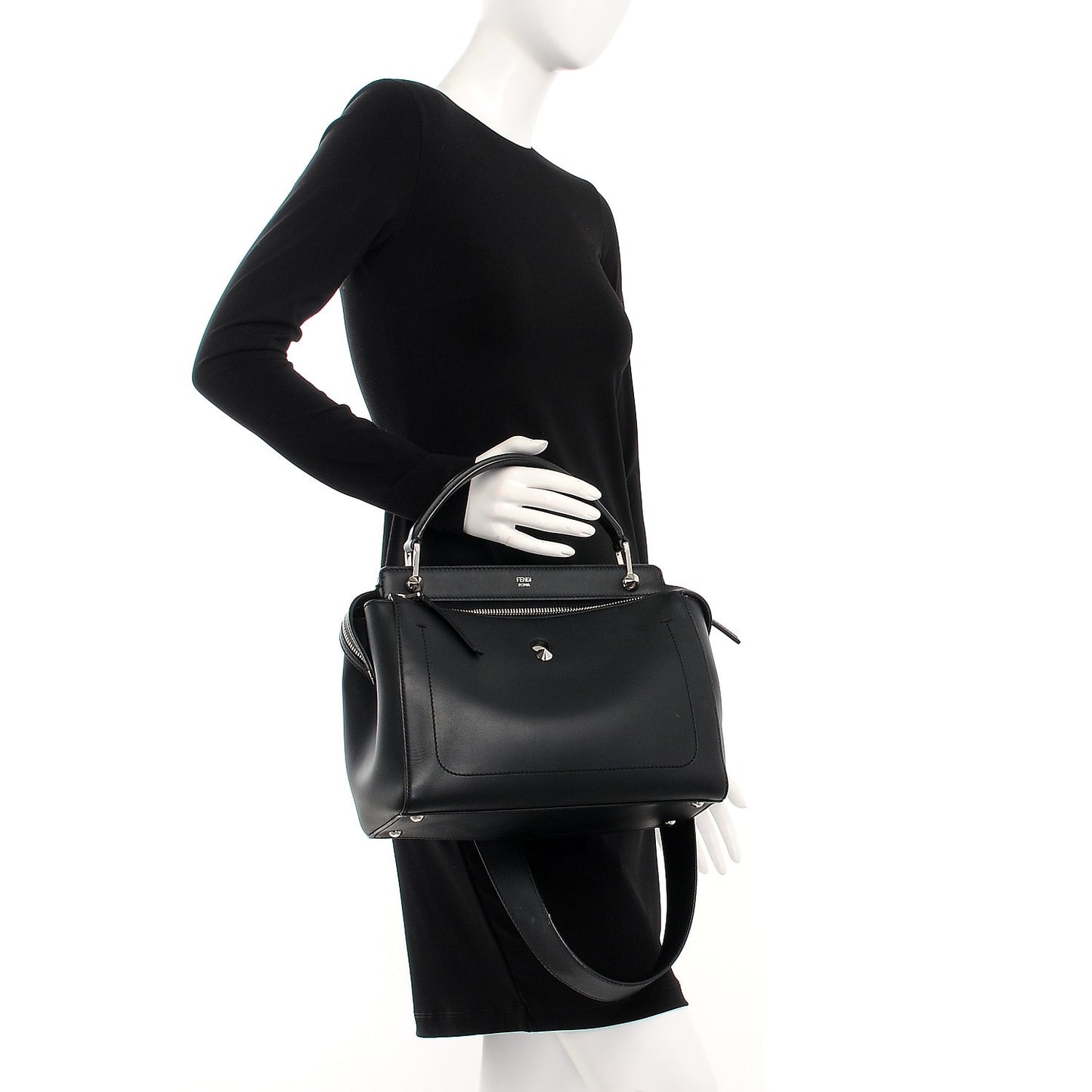 Vitello Baltico Dolce DotCom Satchel Black