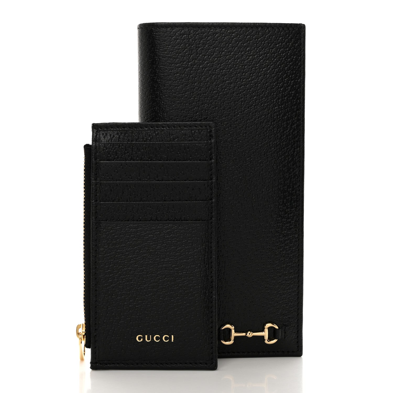 Gucci Textured Dollar Calfskin Horsebit Long Wallet with Insert Black 3 of 8