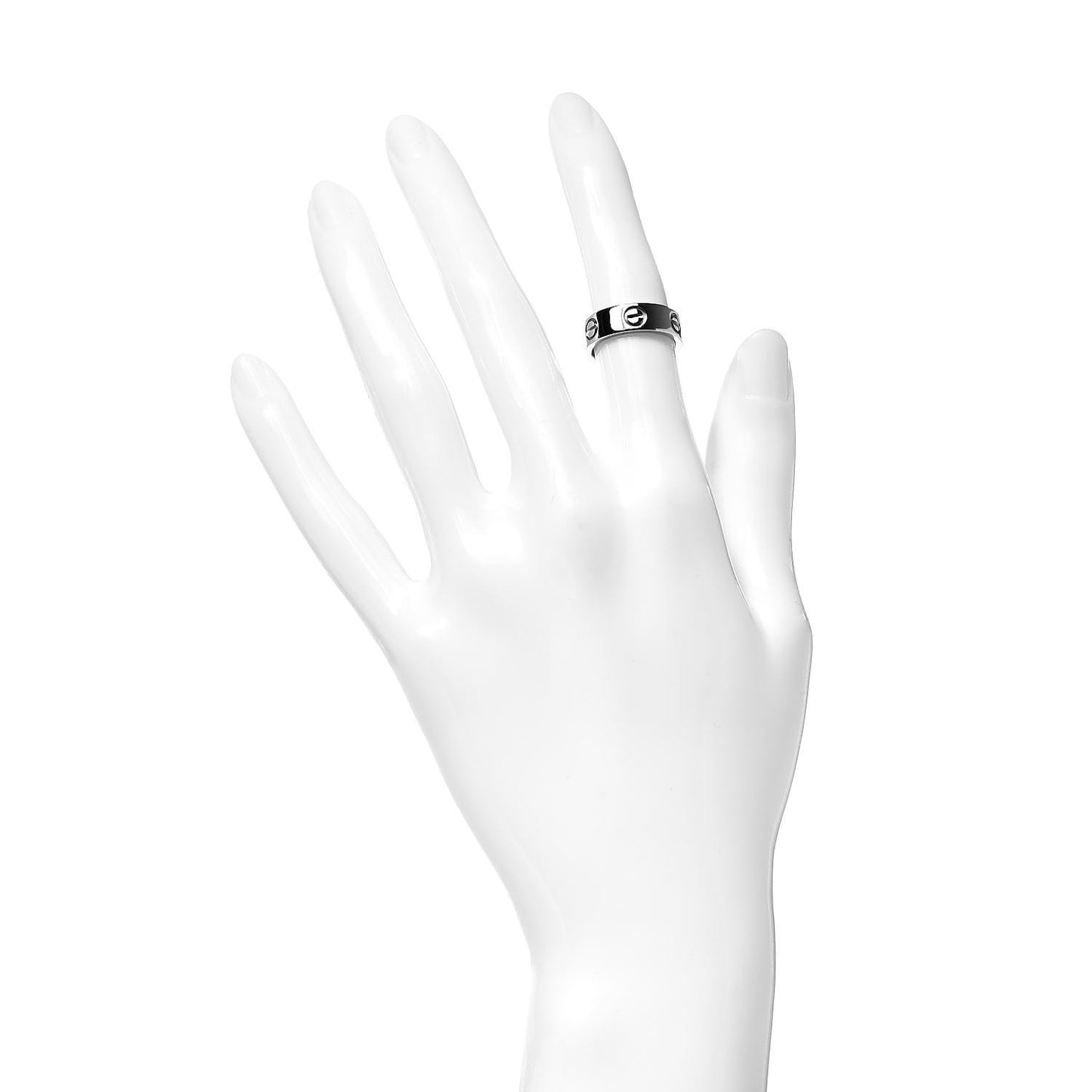 18K White Gold 5.5mm LOVE Ring 48 4.5