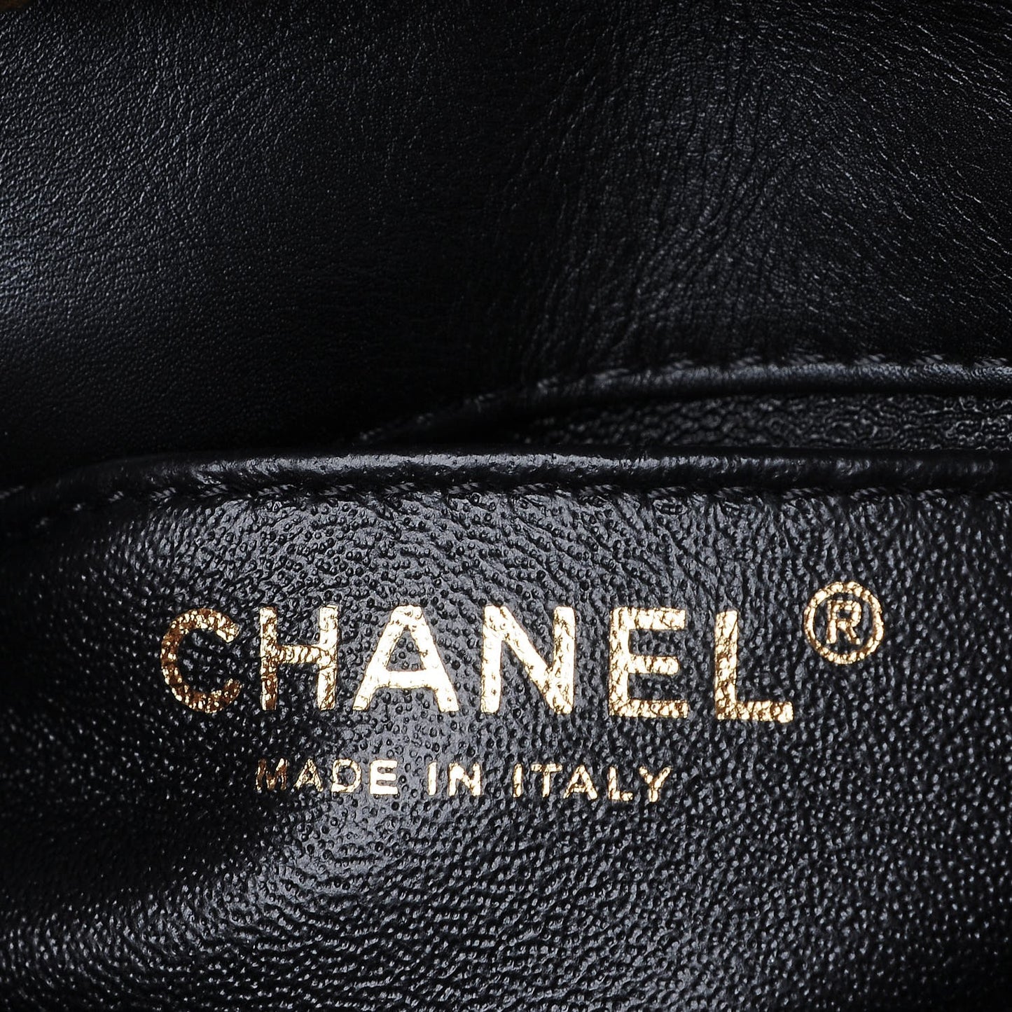 Aged Calfskin Quilted Extra Mini Medallion Flap Black