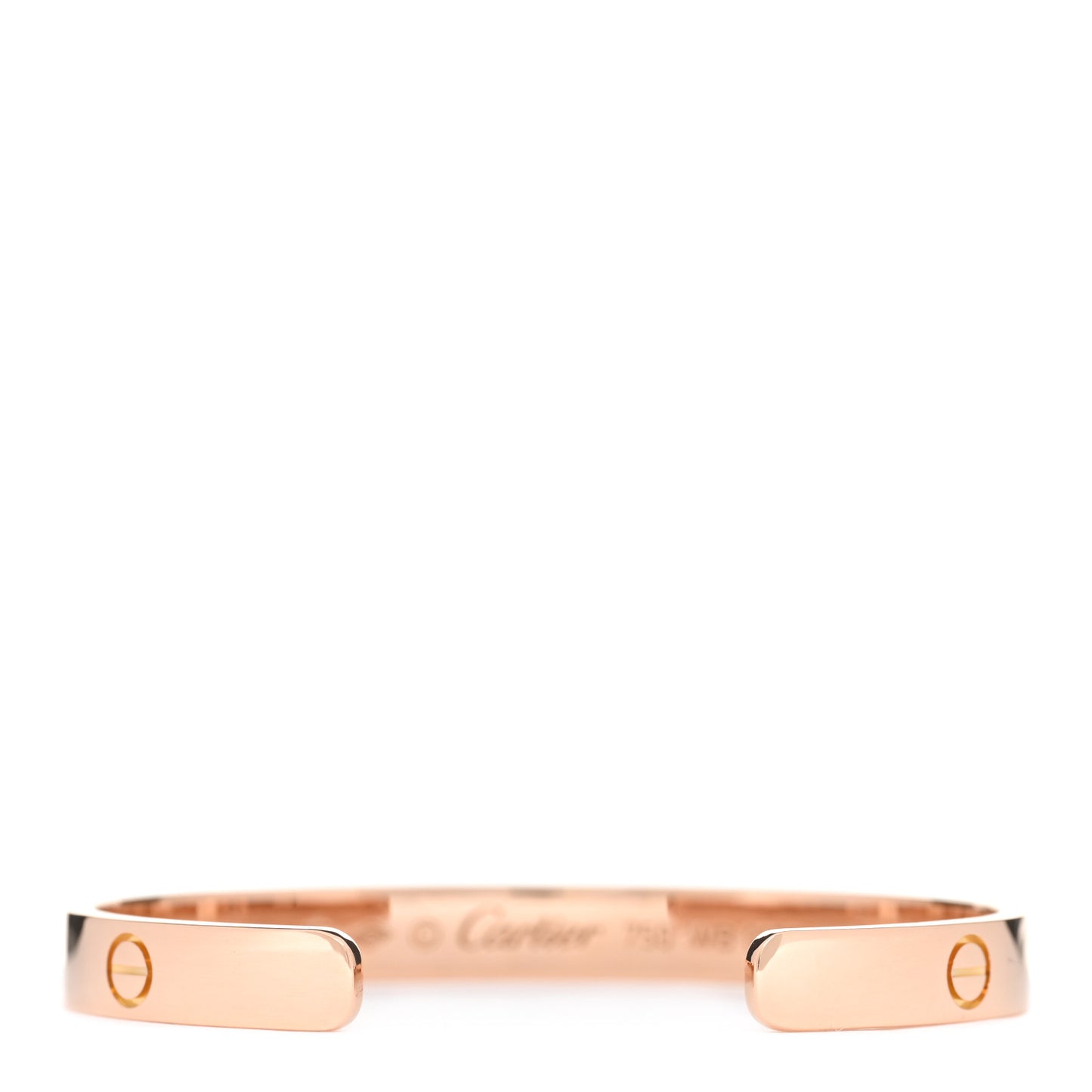 18K Pink Gold LOVE Cuff Bracelet 16