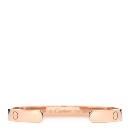 Cartier 18K Pink Gold LOVE Cuff Bracelet 16 2 of 3