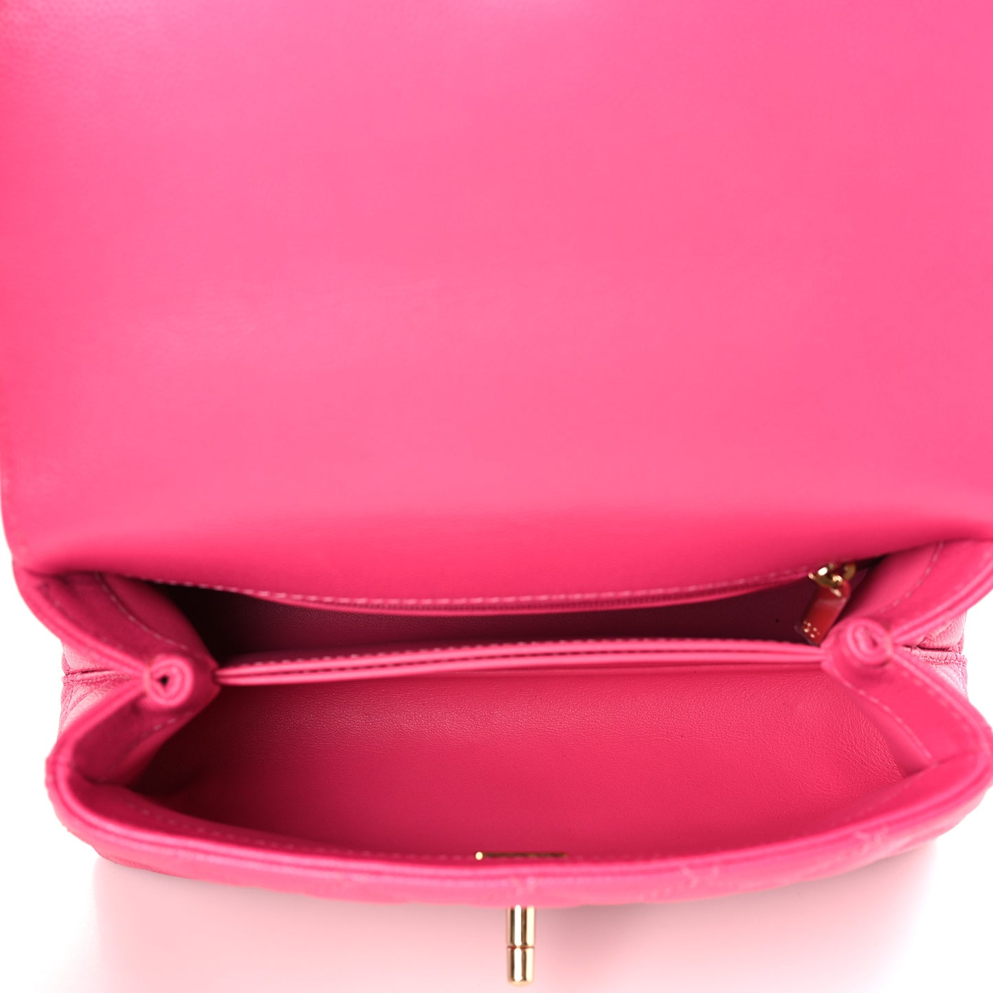 Caviar Quilted Mini Coco Handle Flap Rose