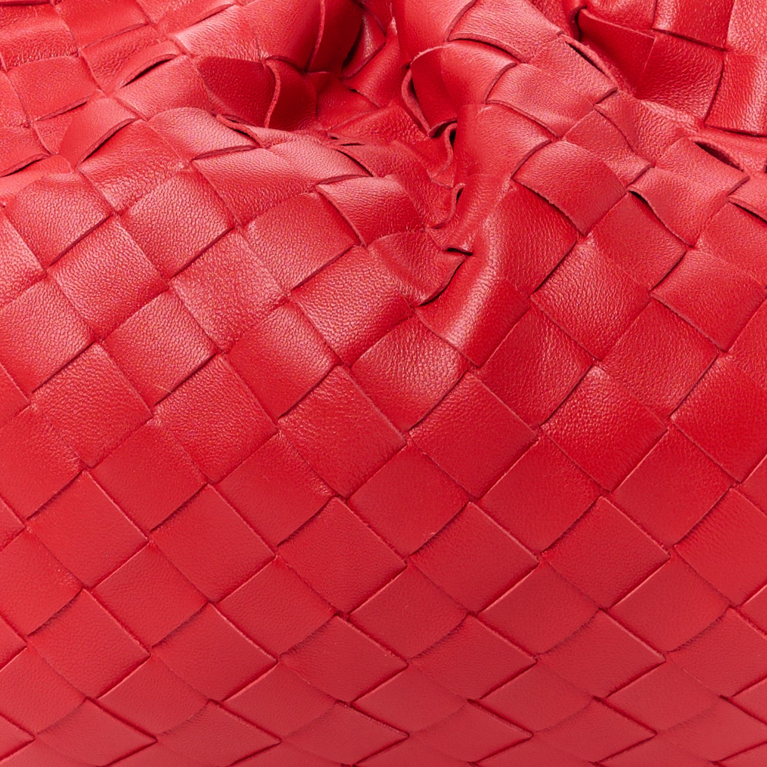 Bottega Veneta Nappa Maxi Intrecciato The Pouch Oversized Clutch Bright Red 9 of 11
