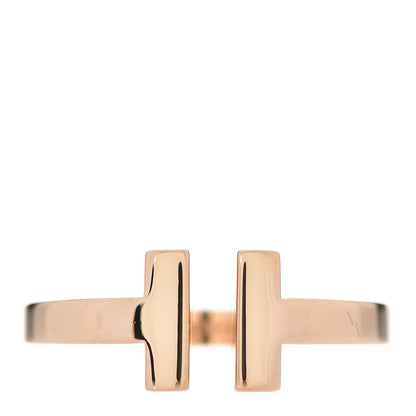 Tiffany 18K Rose Gold T Square Ring 49 4.75 1 of 4