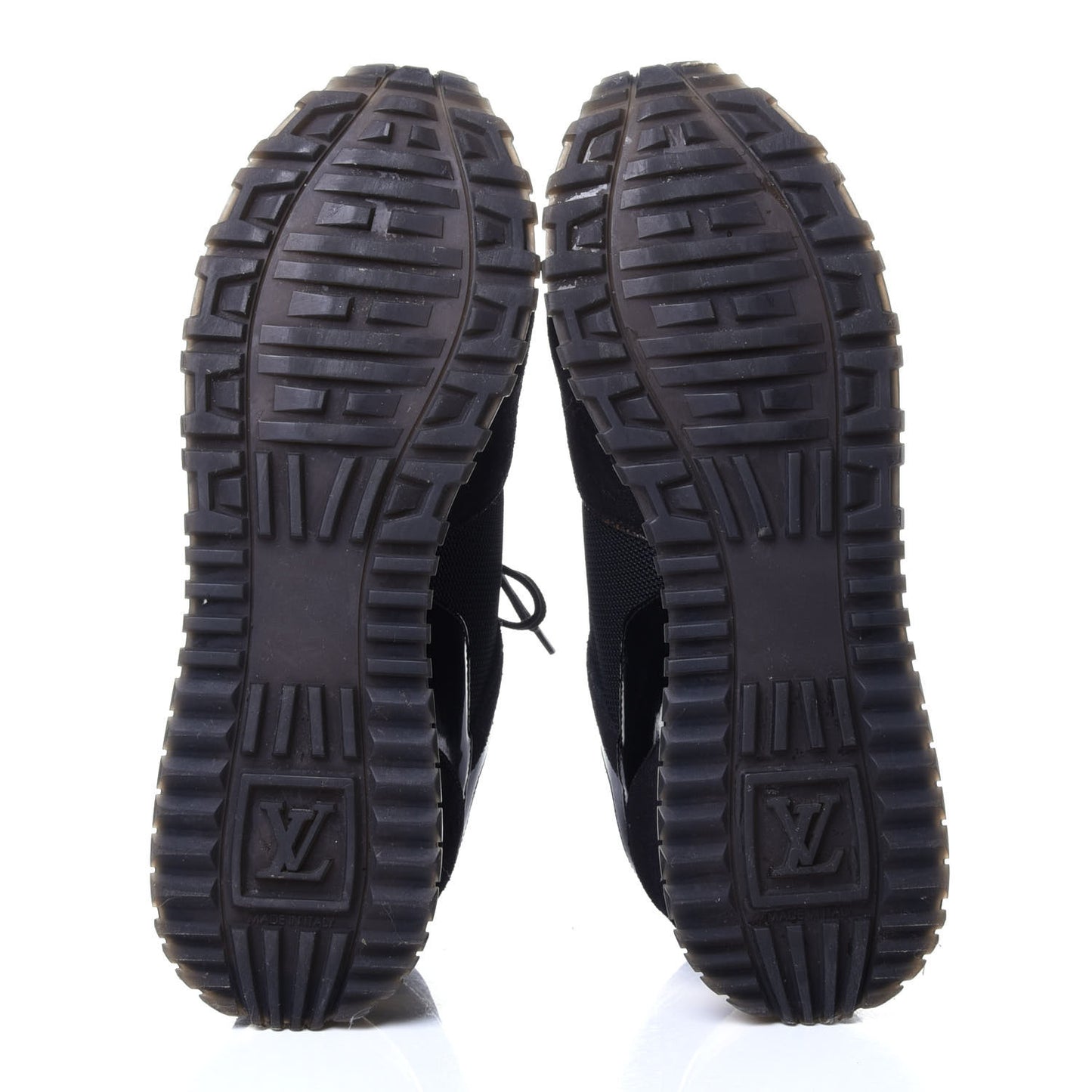 Suede Monogram Run Away Sneakers 40 Black