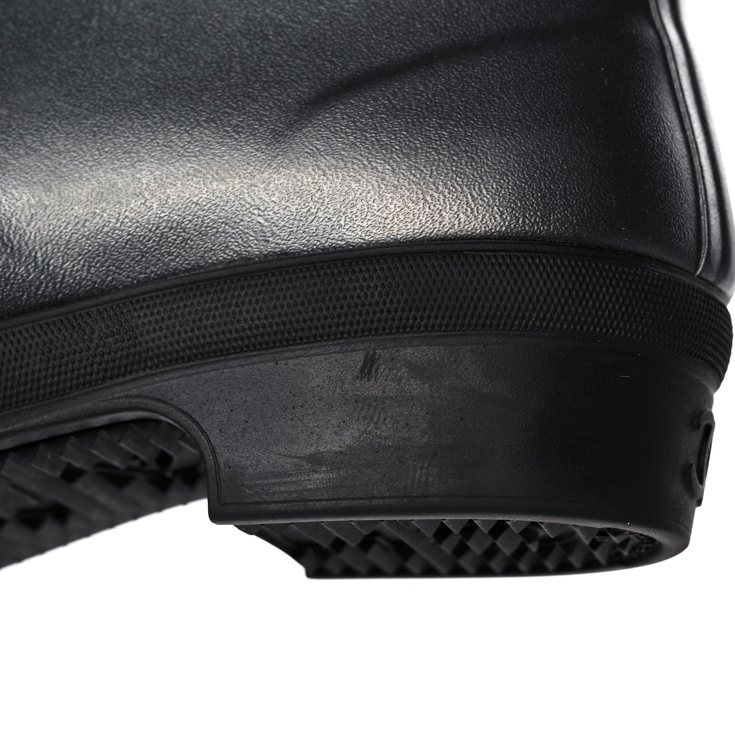 Rubber Logo Short Rain Boots 37 Black Silver