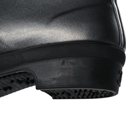 Chanel Rubber Logo Short Rain Boots 37 Black Silver 10 of 12