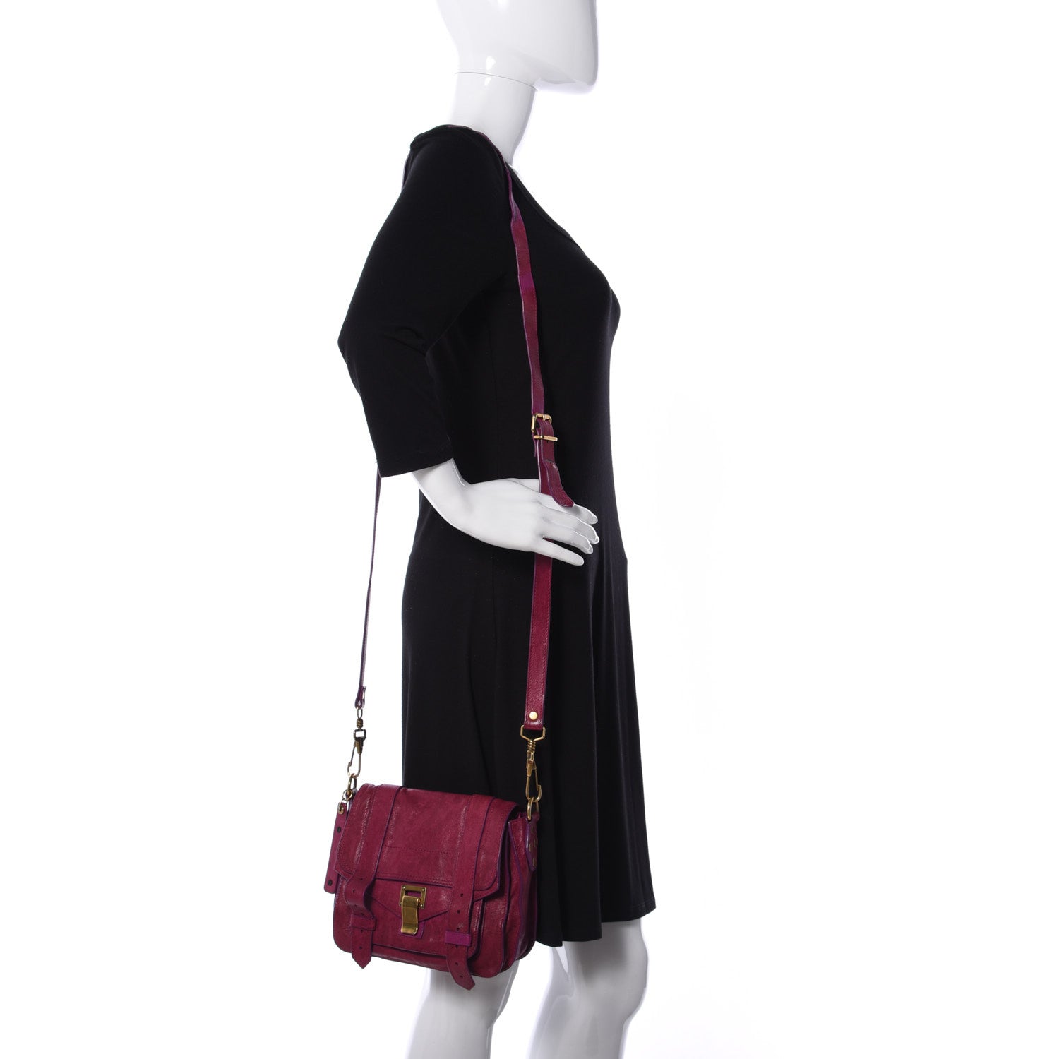 Proenza Schouler Lambskin PS1 Mini Bi-Color Pouch Messenger Bag 2 of 8