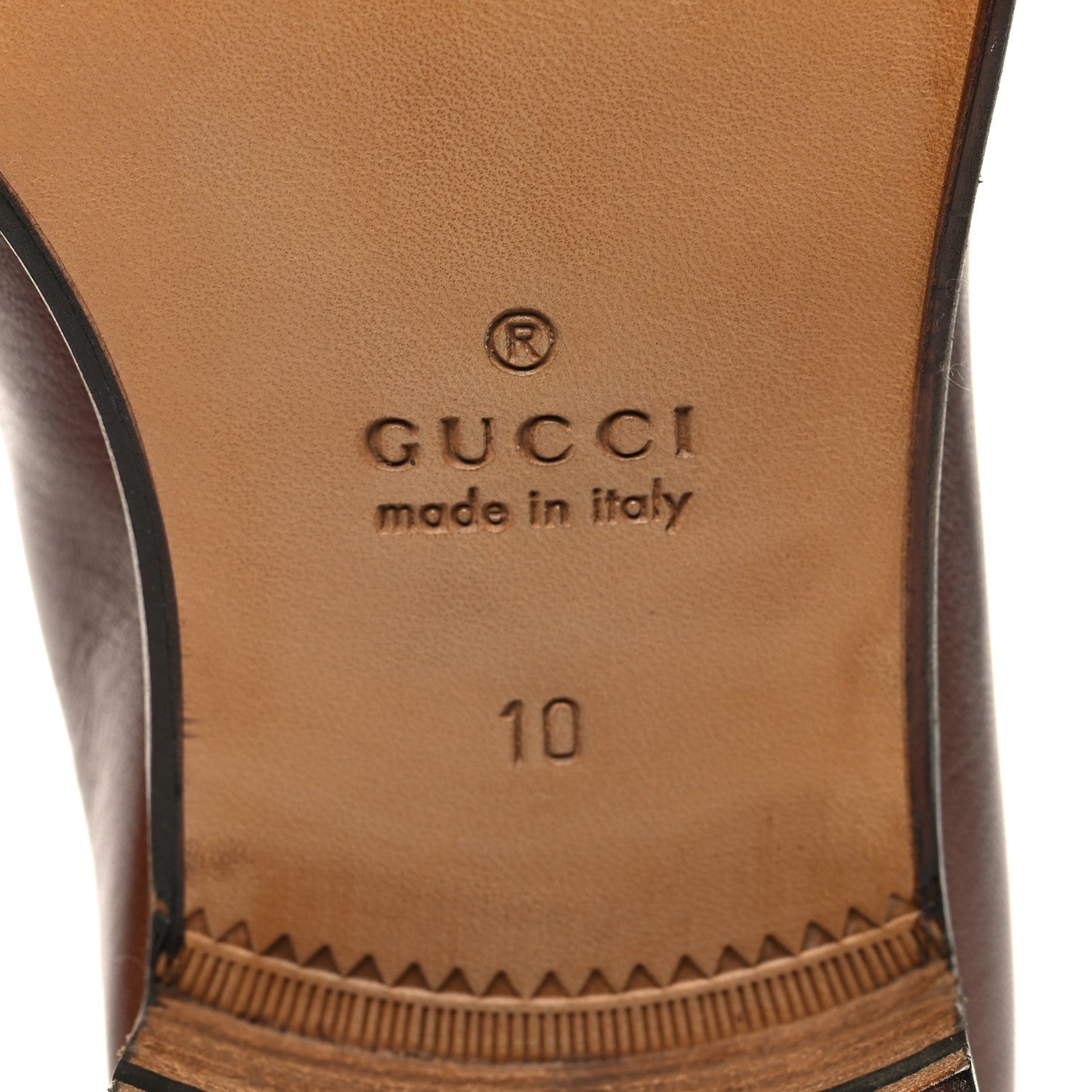 Gucci Goatskin Mens Horsebit Loafers 10 Cuir 7 of 9