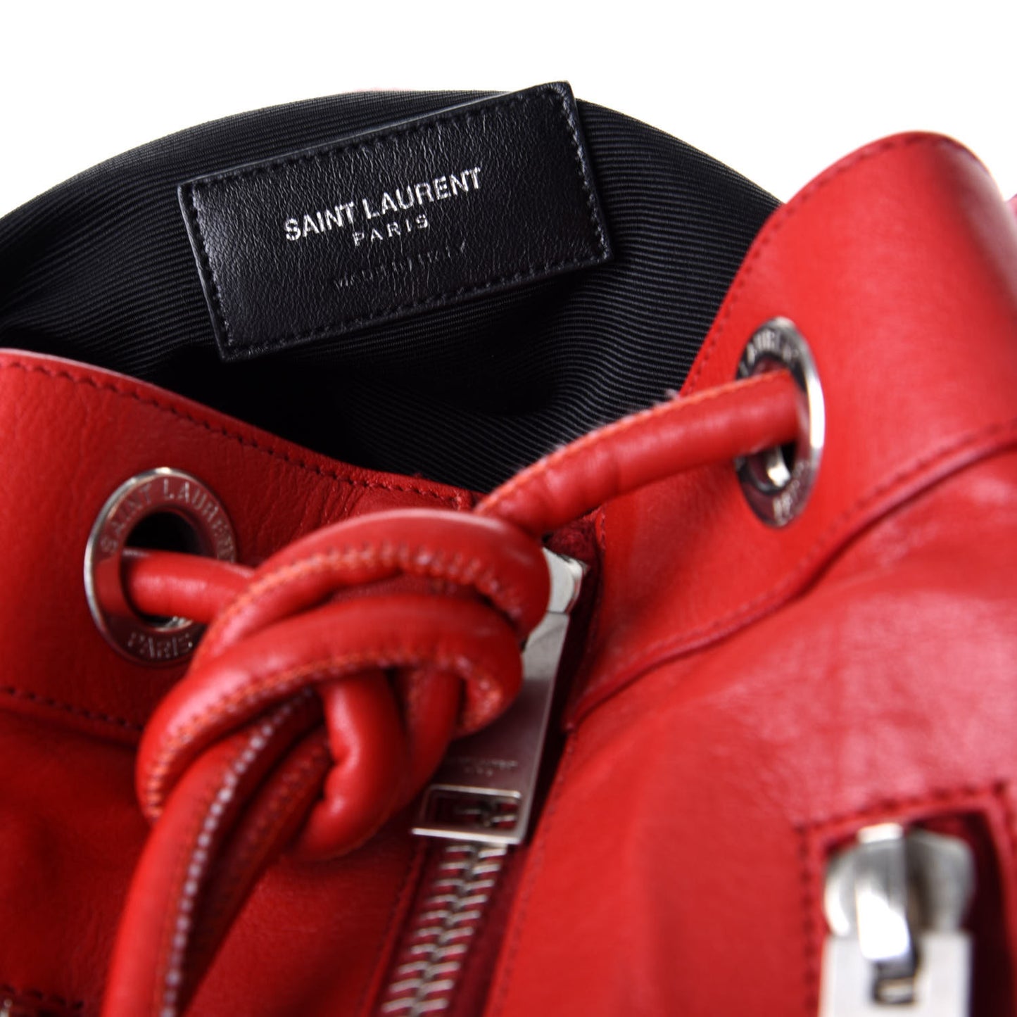 Calfskin Medium Rider Bucket Bag Red
