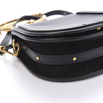 Chloe Calfskin Suede Small Nile Bracelet Bag Black 6 of 9