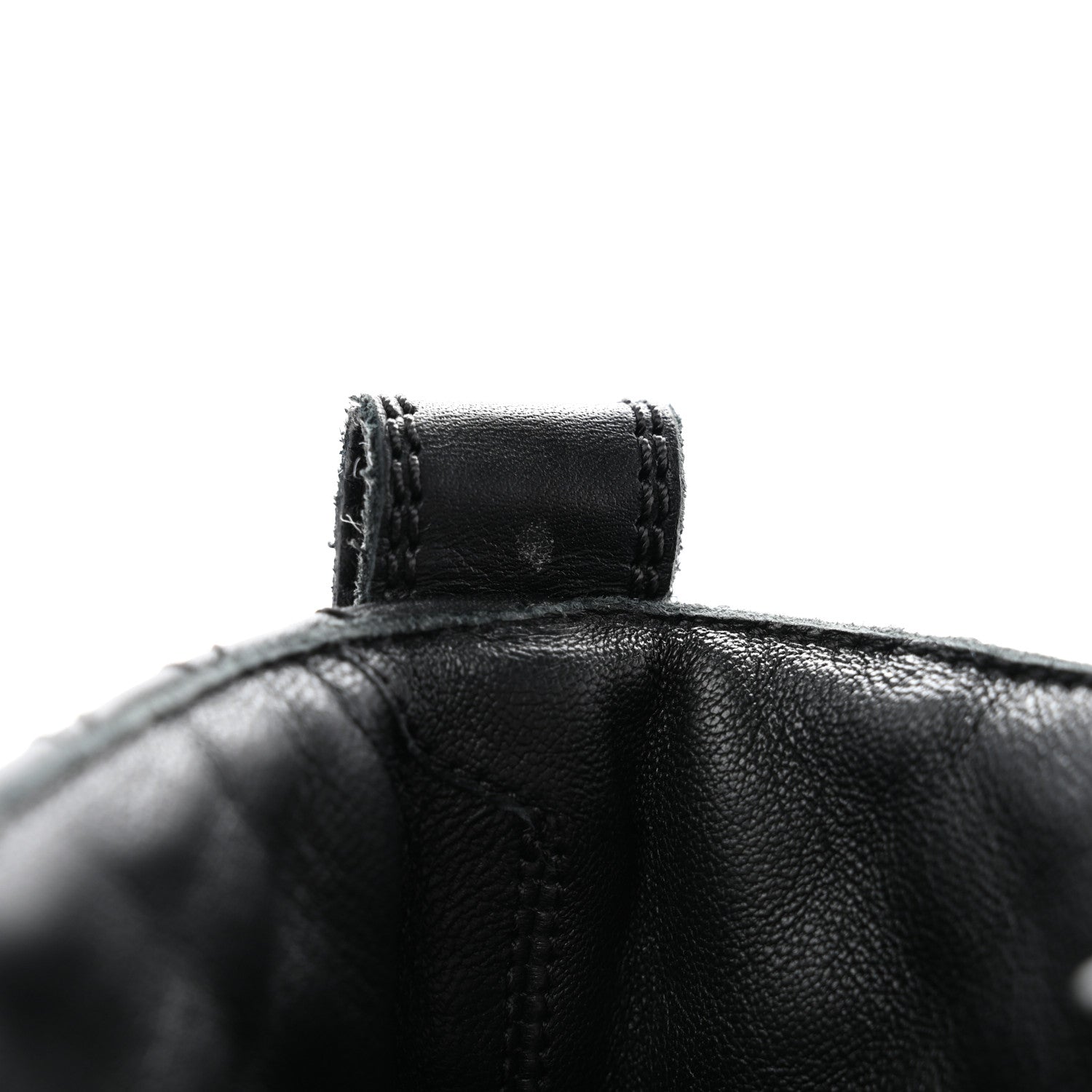 Chanel Calfskin Quilted Lace Up Combat Boots 38 Black 9 of 13
