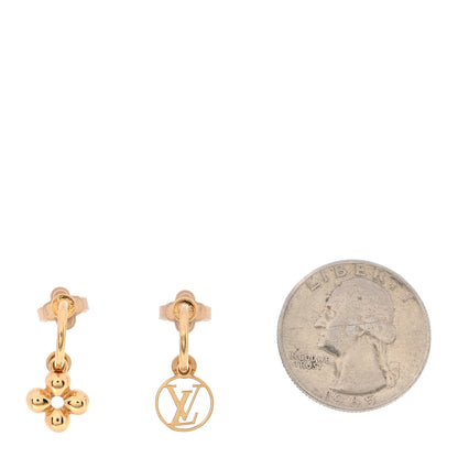 Louis Vuitton Brass Blooming Earrings Gold 2 of 5