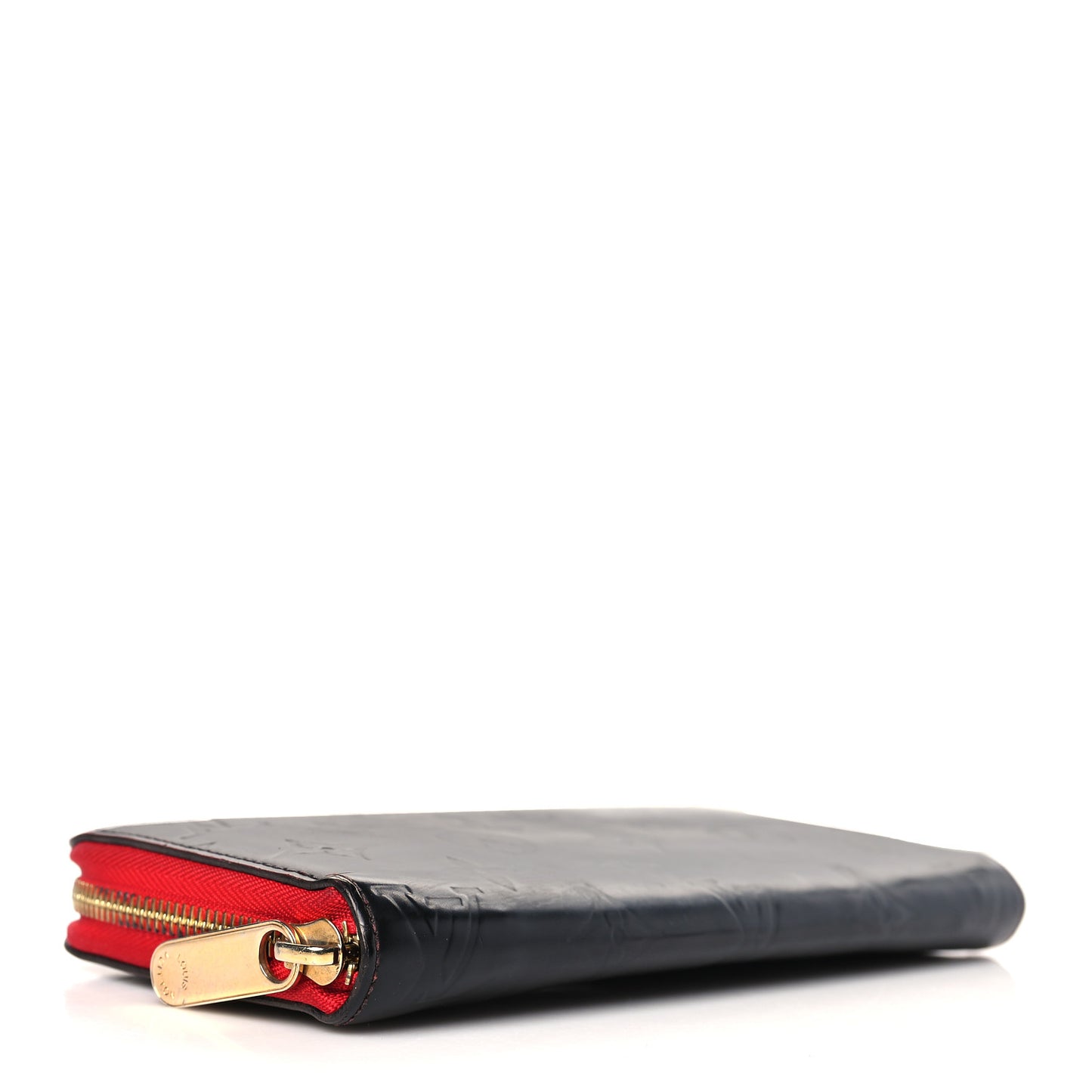Mat Monogram Zippy Wallet Black Red