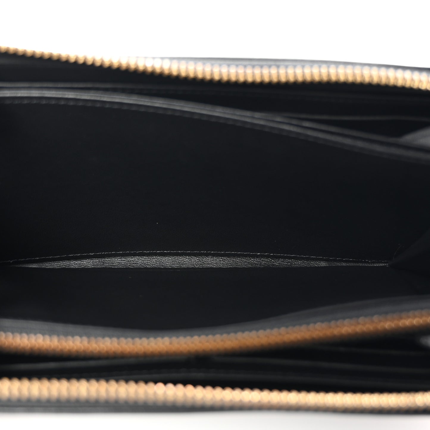 Lambskin Embossed Monogram Coussin Zippy Wallet Black